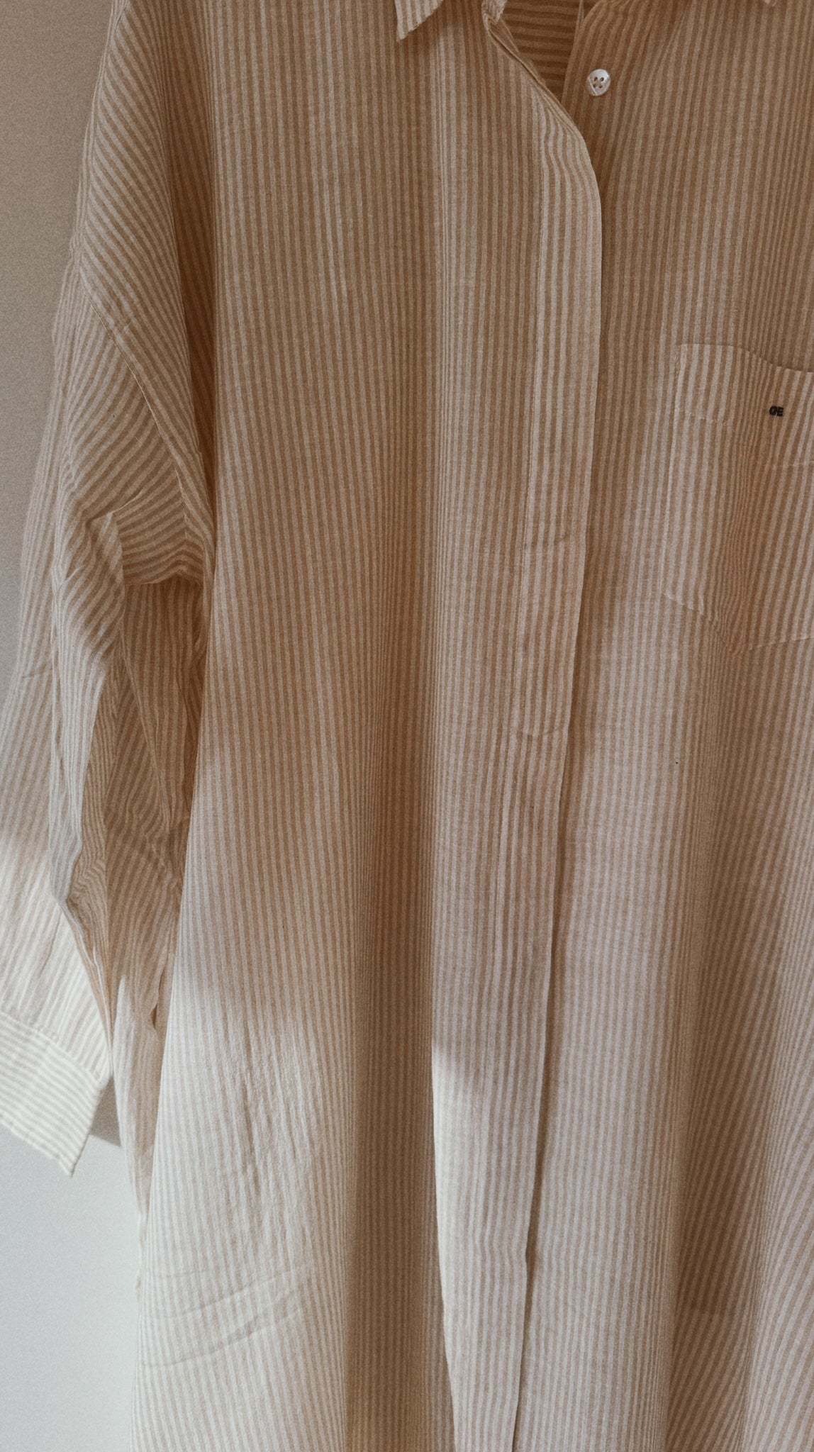 Duster dress, <i>Taupe Stripe</i>